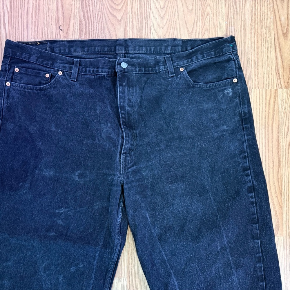 Levi's Black Denim Jeans W50/L32 - Picture 3 of 7